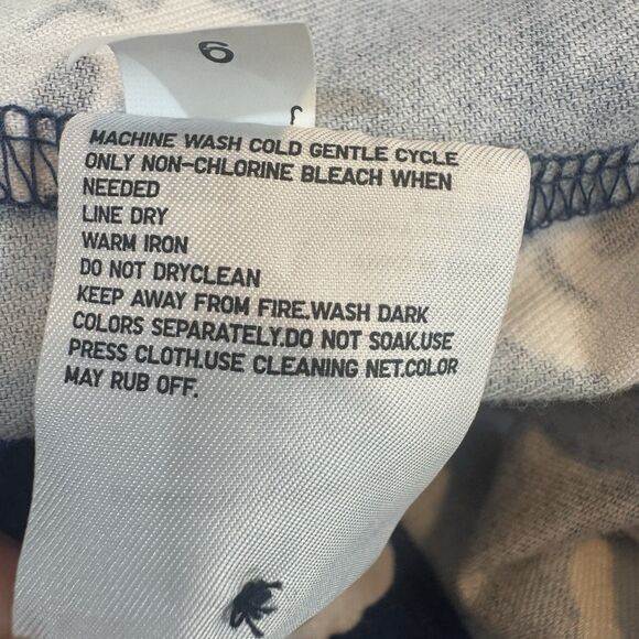 Uniqlo x Marimekko Navy Blue Flannel Long Sleeve Shirt Dress Pockets Women Large - Picture 12 of 12